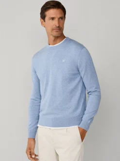 Hackett Cotton Embroidered Logo Crewneck Jumper