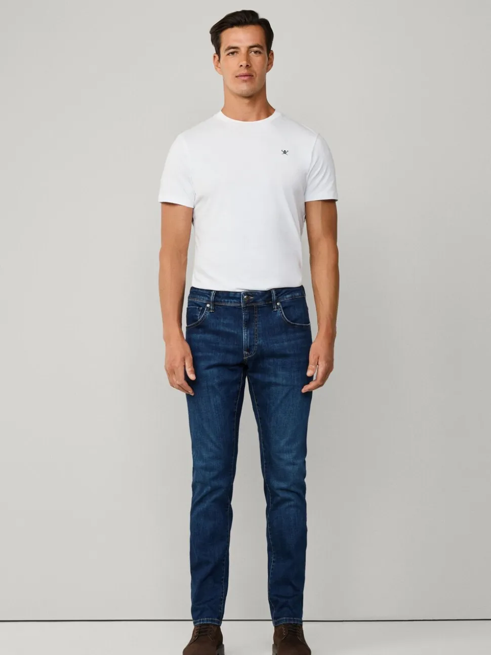 Hackett Slim Blue Fit Powerflex Vintage Wash Denim Jeans
