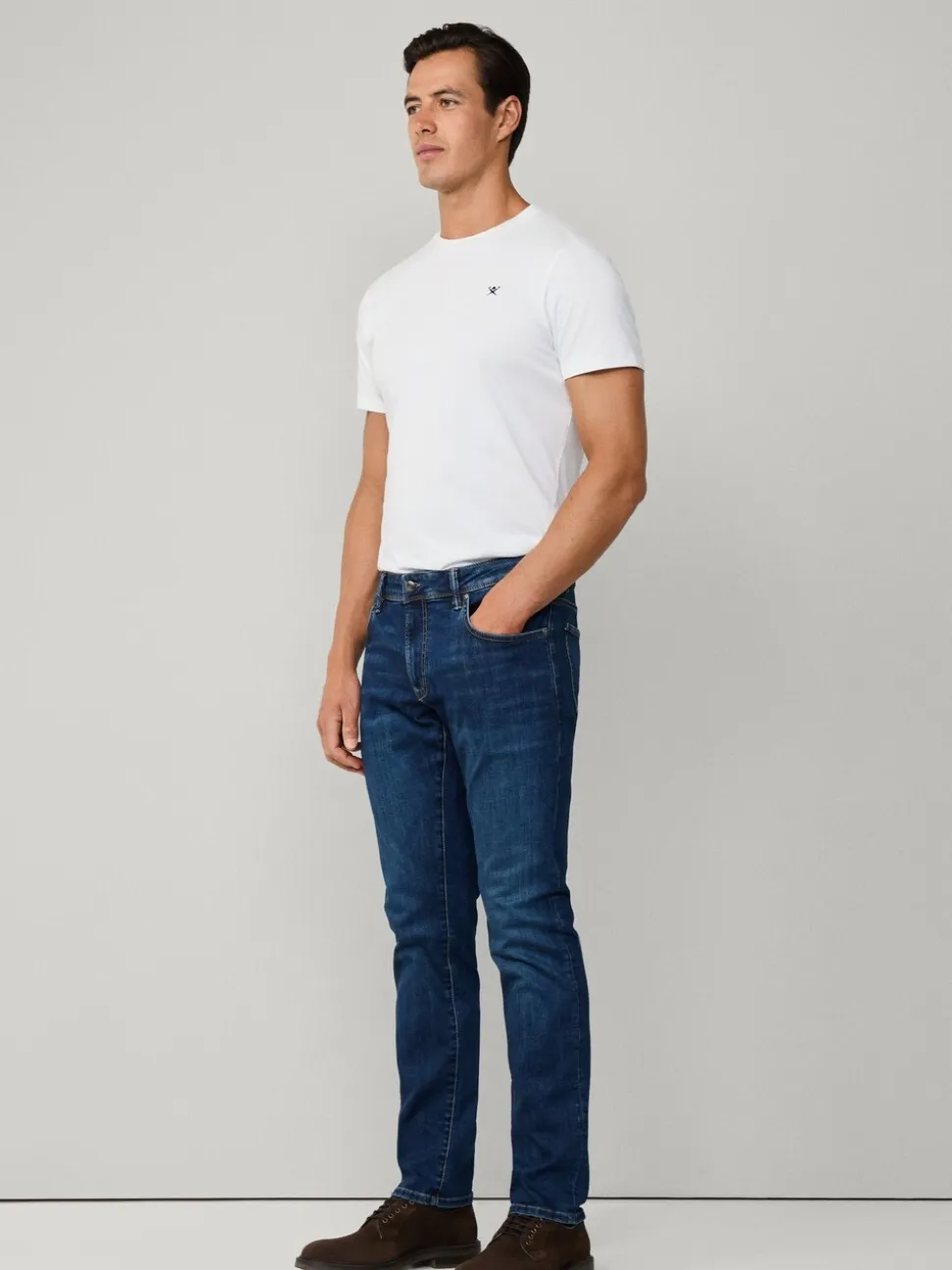 Hackett Slim Blue Fit Powerflex Vintage Wash Denim Jeans