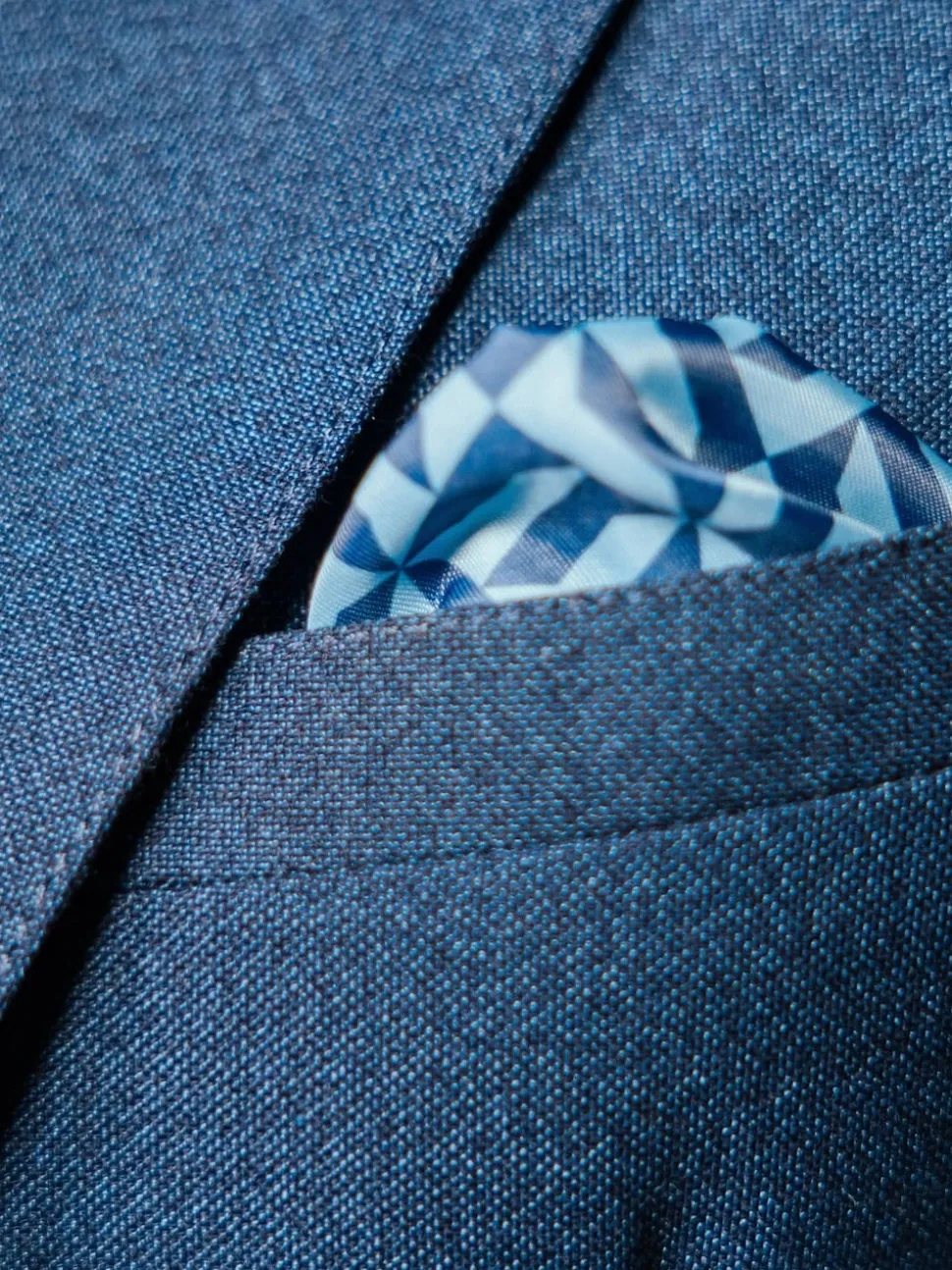 Harry Brown Blue Slim Fit Suit Archie Melange Jacket