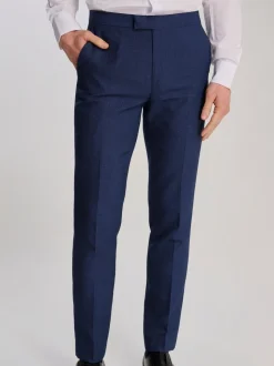 Harry Brown Blue Slim Fit Suit Archie Melange Trousers