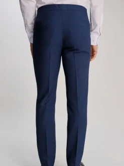 Harry Brown Blue Slim Fit Suit Archie Melange Trousers