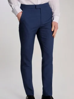 Harry Brown Blue Slim Fit Suit Archie Melange Trousers