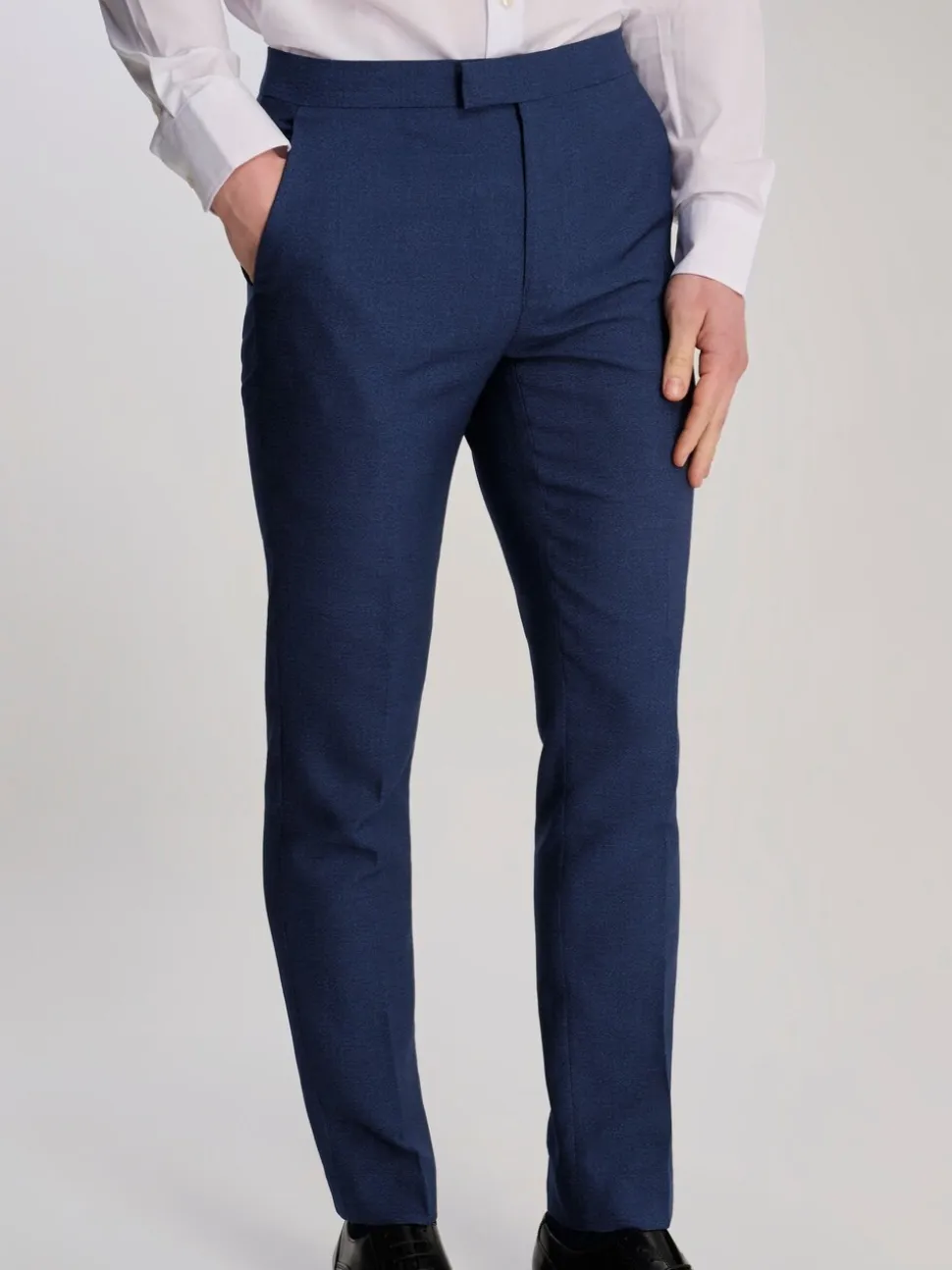 Harry Brown Blue Slim Fit Suit Archie Melange Trousers