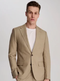 Harry Brown Brown Slim Fit Suit Archie Melange Jacket
