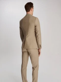 Harry Brown Brown Slim Fit Suit Archie Melange Jacket