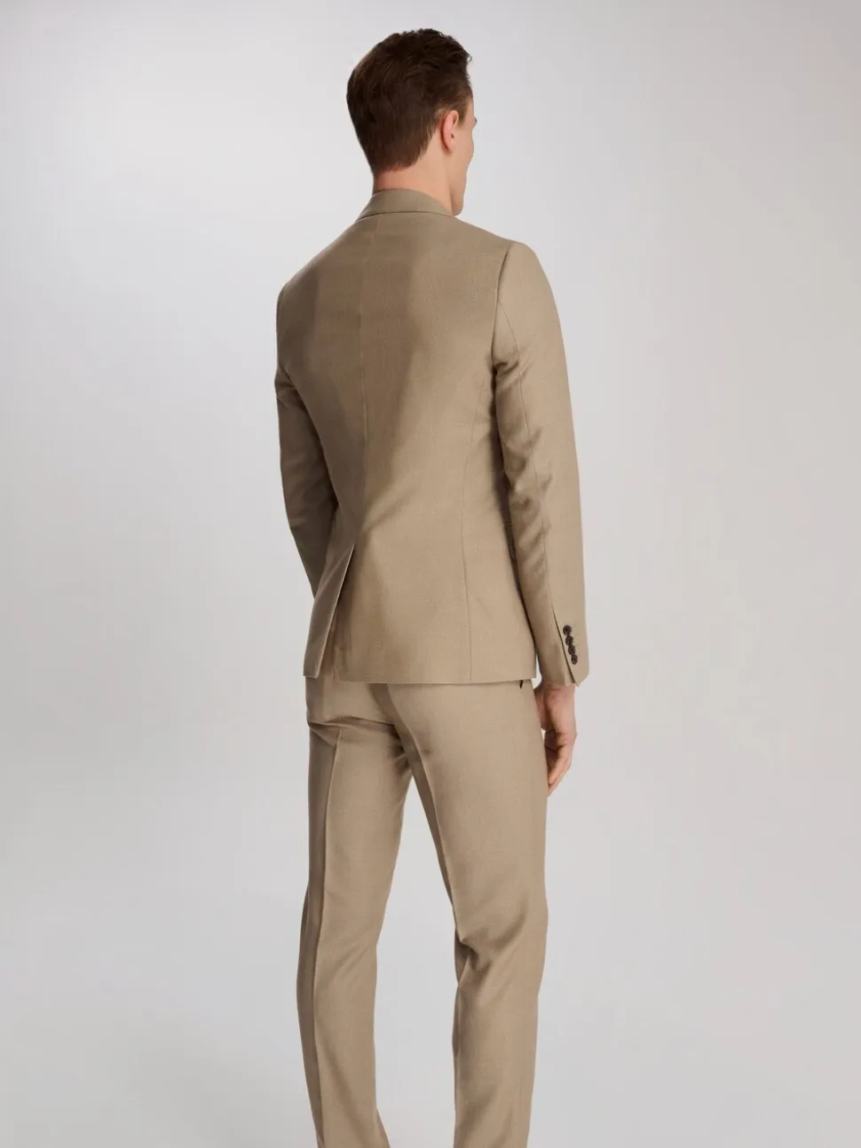 Harry Brown Brown Slim Fit Suit Archie Melange Jacket
