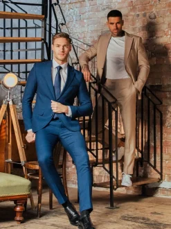 Harry Brown Brown Slim Fit Suit Archie Melange Jacket