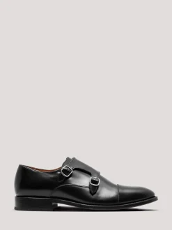 Hawes & Curtis Black Monk Shoes