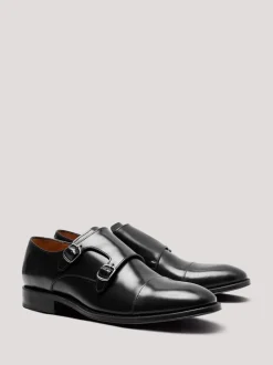 Hawes & Curtis Black Monk Shoes