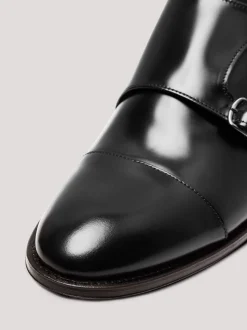Hawes & Curtis Black Monk Shoes