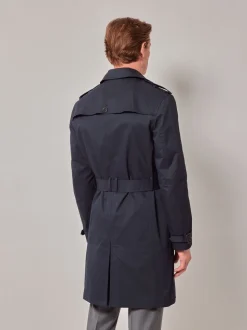 Hawes & Curtis Blue Trench Coat