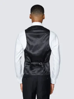Hawes & Curtis Slim Dinner Black Waistcoat