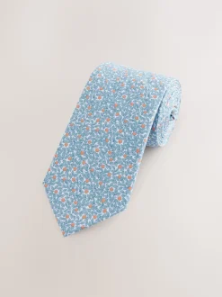 Hidcote Leaves 100% Cotton Printed Tie