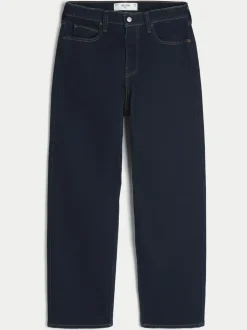 Hollister Blue Baggy Rinse 5 Pocket Jeans