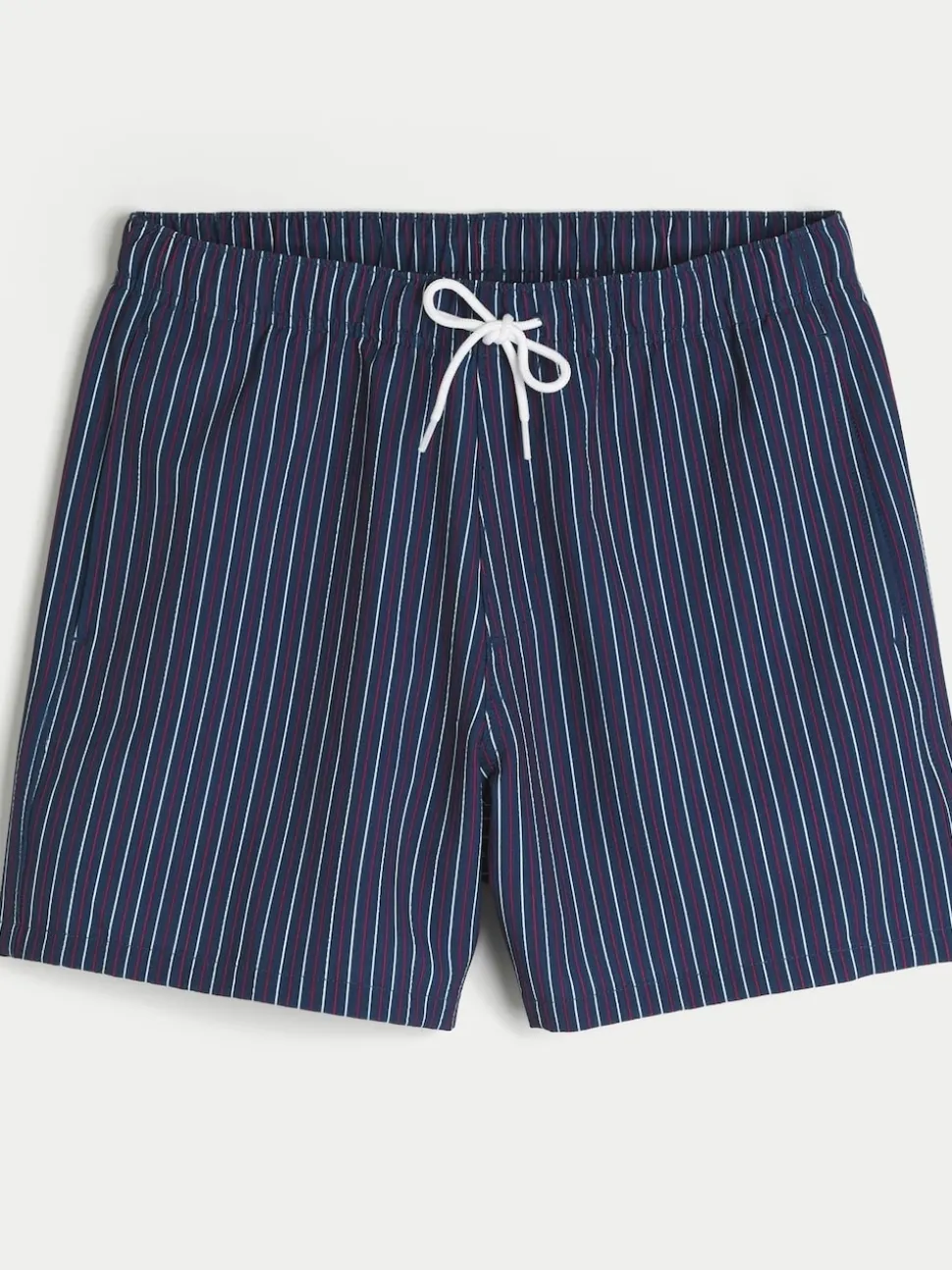 Hollister Blue Seersucker Stripe Swim Shorts