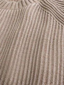 Hollister Boxy Crew Neck Long Sleeve Brown Jumper