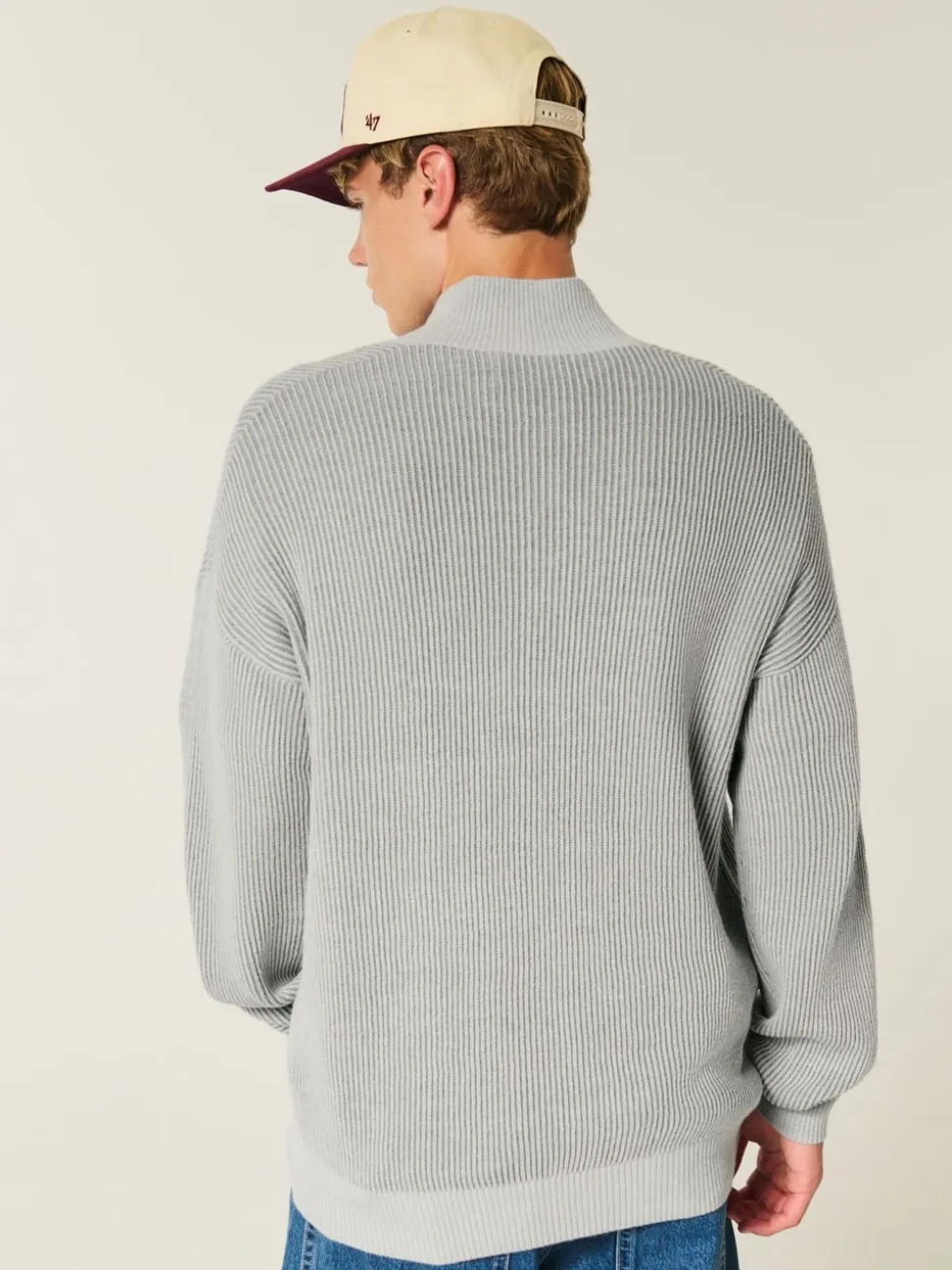 Hollister Long Sleeve Boxy Half Zip Jumper