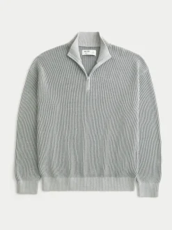 Hollister Long Sleeve Boxy Half Zip Jumper