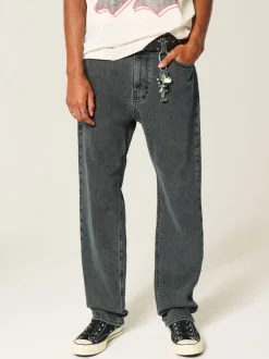 Hollister Loose Blue Light Wash 5 Pocket Jeans