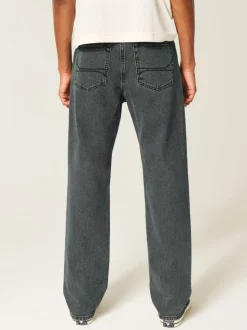 Hollister Loose Blue Light Wash 5 Pocket Jeans