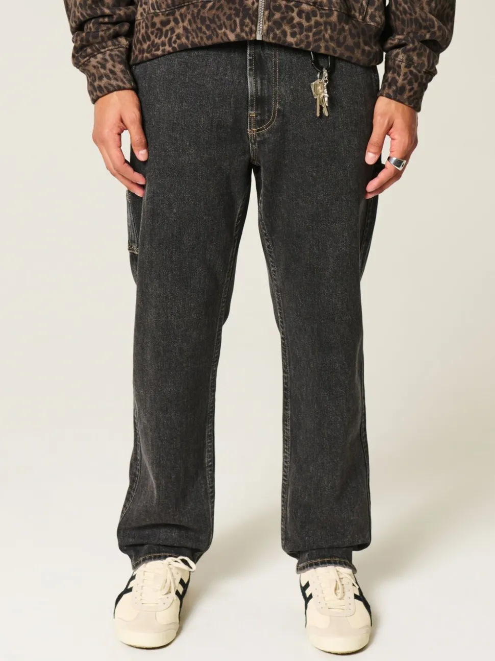Hollister Loose Washed Black Jeans