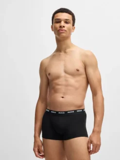 HUGO Black Hugo Logo Waistband Stretch Cotton Trunks 5 Pack