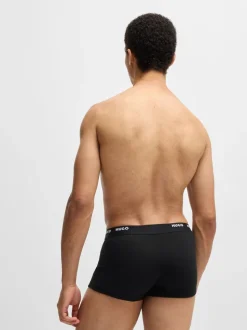 HUGO Black Hugo Logo Waistband Stretch Cotton Trunks 5 Pack