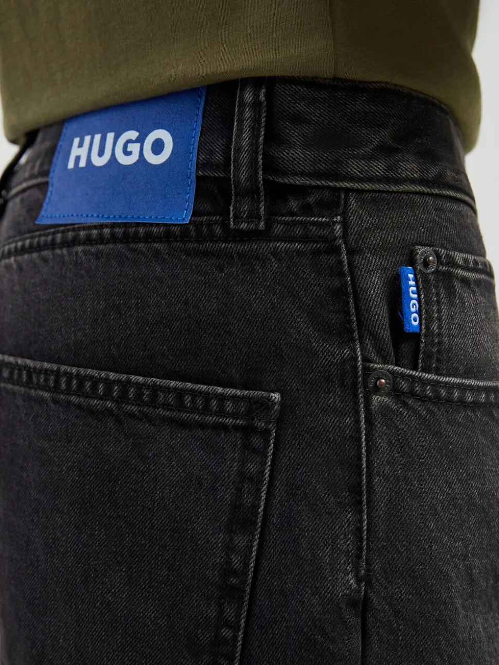 HUGO Black Jonah Straight Fit Denim Jeans