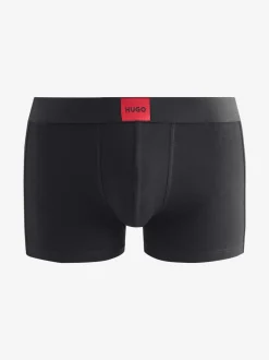 HUGO Black Logo Waistband Cotton Boxers 3 Pack