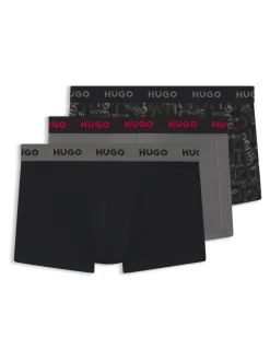 HUGO Black Stretch Cotton Boxers 3 Pack