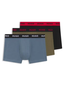 HUGO Black Stretch Cotton Boxers 3 Pack