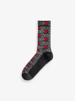 HUGO Black Valentines Socks 3 Pack