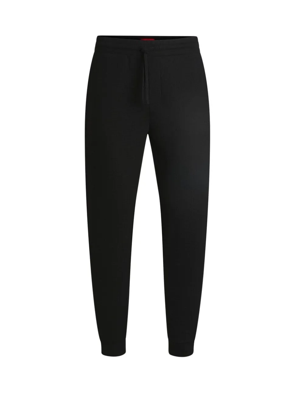 HUGO Black Waffle Joggers