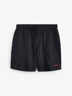 HUGO Black Waffle Shorts