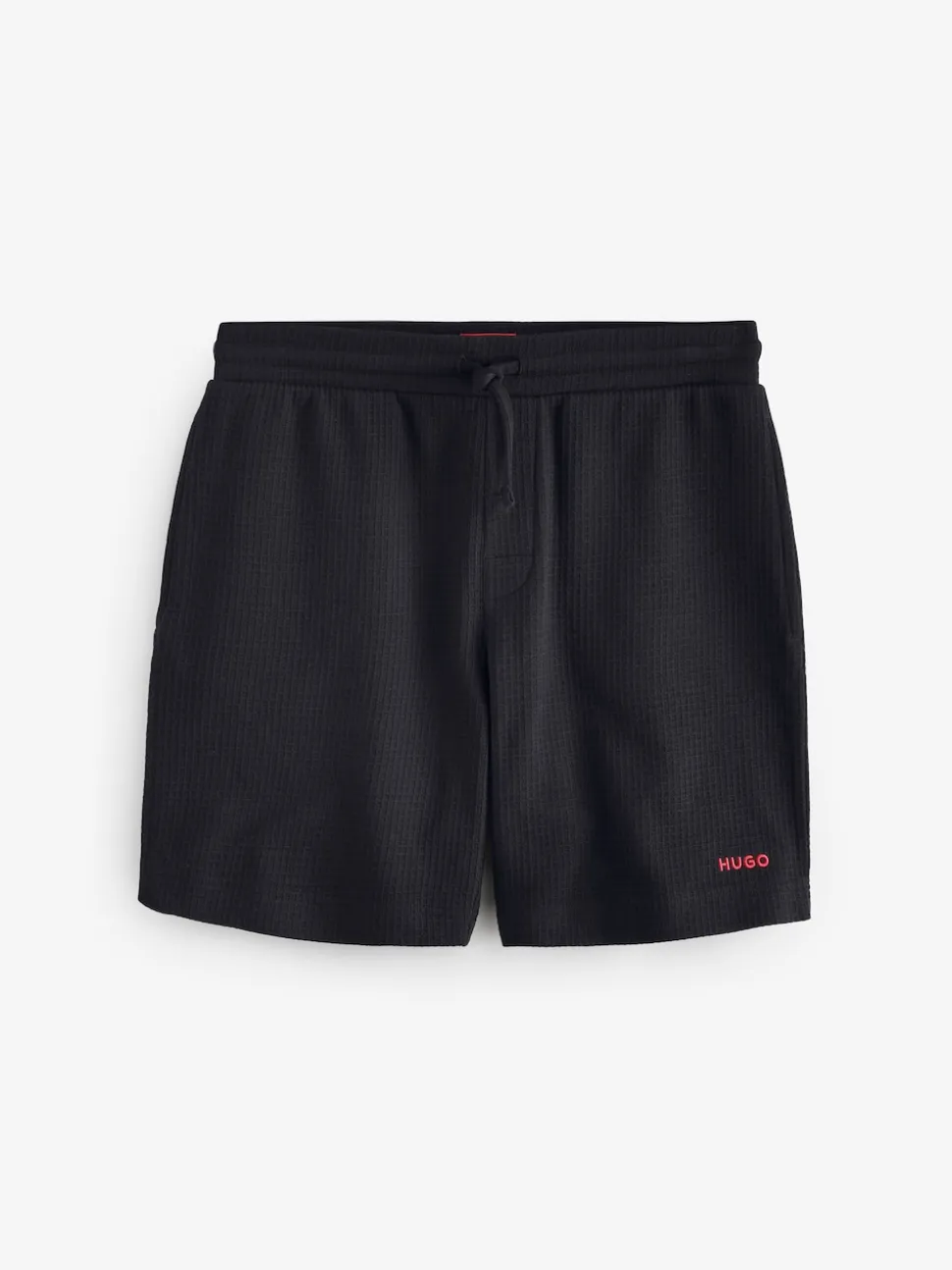 HUGO Black Waffle Shorts
