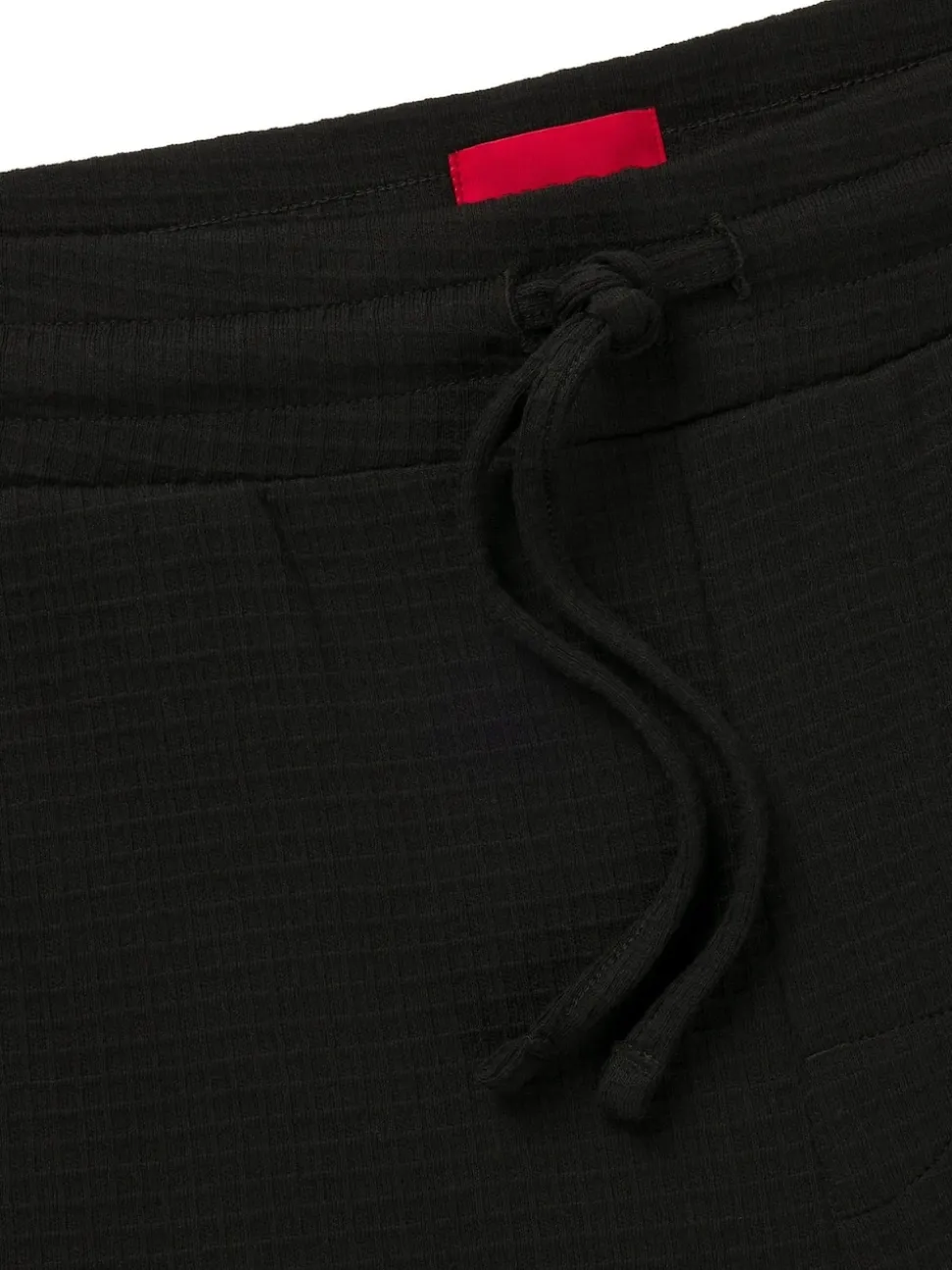HUGO Black Waffle Shorts