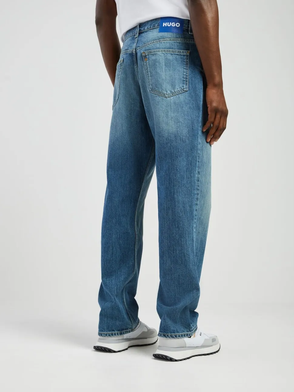HUGO Blue Nate Relaxed Loose Fit Denim Jeans