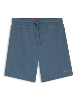 HUGO Blue Waffle Logo Shorts