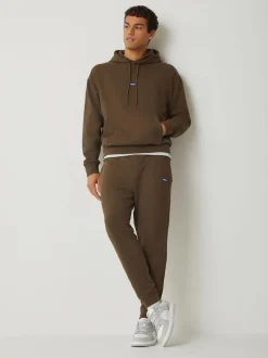HUGO Brown Logo Tracksuit Hoodie and Joggers Set