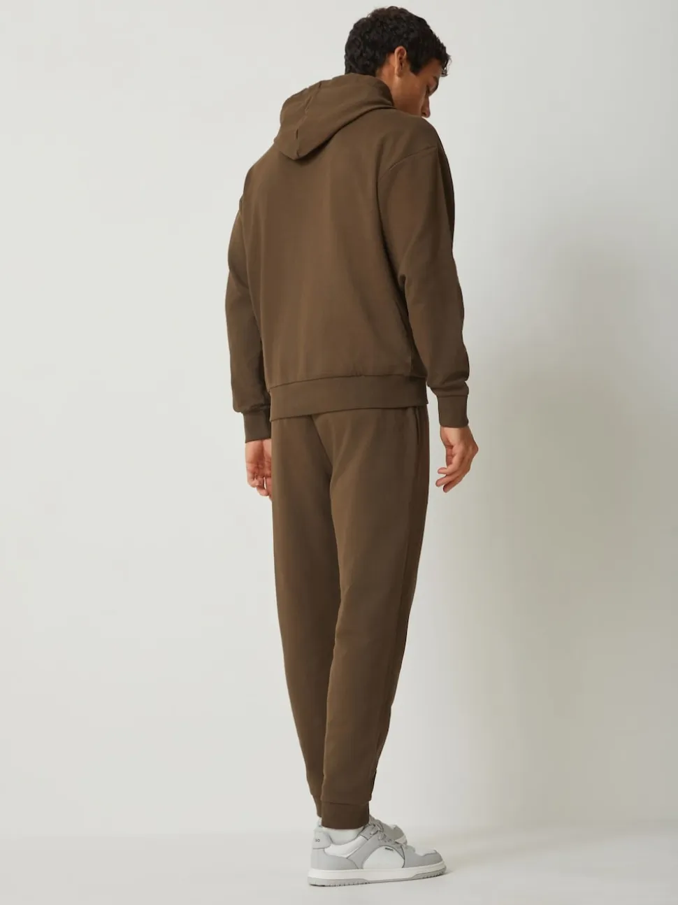 HUGO Brown Logo Tracksuit Hoodie and Joggers Set