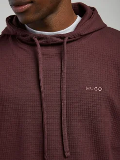 HUGO Brown Waffle Hoodie
