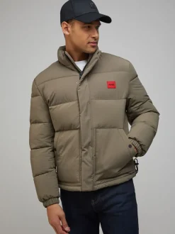 Hugo Grey Logo Puffer Jacket