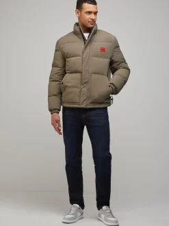 Hugo Grey Logo Puffer Jacket