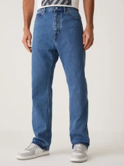HUGO Light Blue Denim Nate Relaxed Loose Fit Denim Jeans