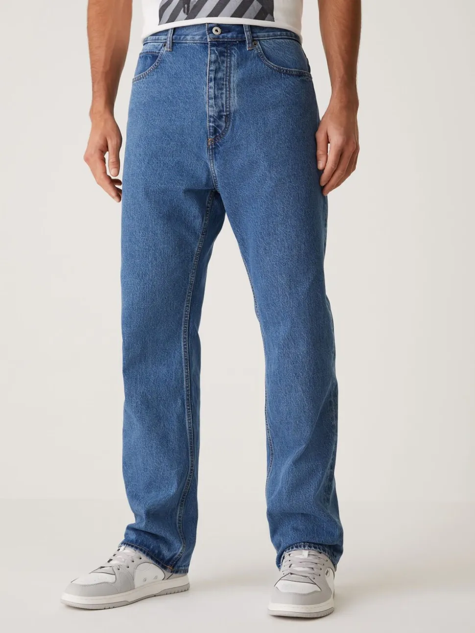 HUGO Light Blue Denim Nate Relaxed Loose Fit Denim Jeans