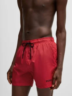 HUGO Red Contrast Logo Lined Swim Shorts