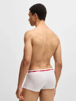 HUGO Red Logo Waistband Stretch Cotton Trunks 3 Pack