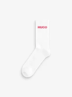 HUGO White Logo Socks 6 Pack