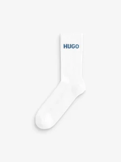 HUGO White Logo Socks 6 Pack